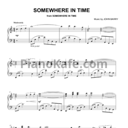 Ноты John Barry - Somewhere in time - предпросмотр