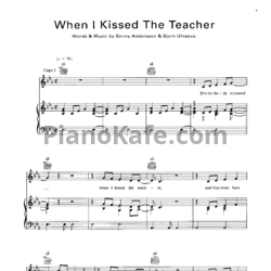 Ноты ABBA - When I kissed the teacher - предпросмотр