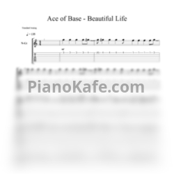 Ноты Ace of Base - Beautiful Life (Guitar tabs) - предпросмотр