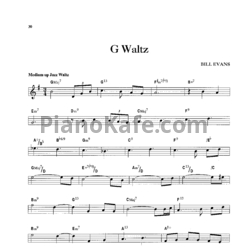 Ноты Bill Evans - G waltz - предпросмотр