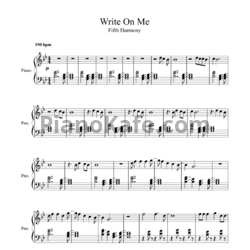 Ноты Fifth Harmony - Write on me - предпросмотр