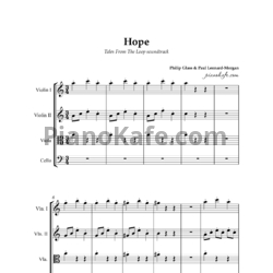 Ноты Philip Glass & Paul Leonard-Morgan - Hope (для струнного квартета)