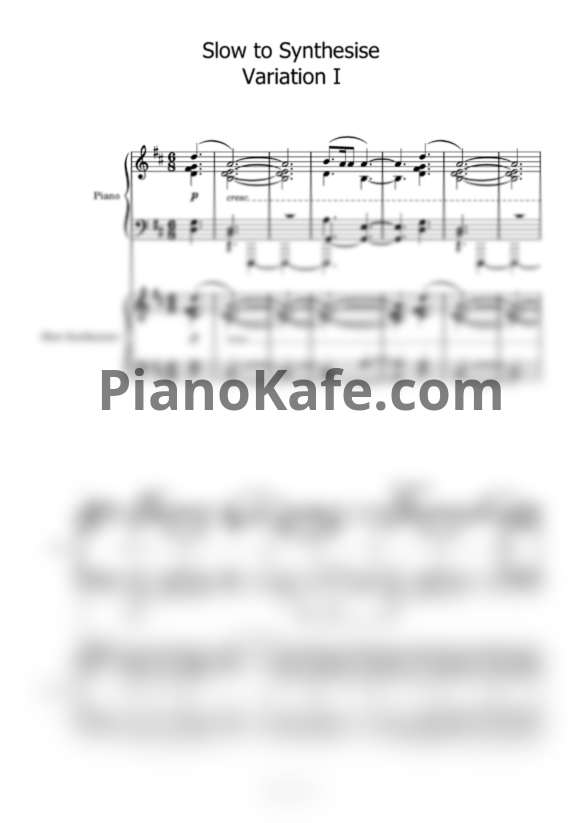 Ноты Inner Version - Slow to Synthesise - PianoKafe.com