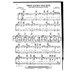 Ноты Ray Charles - That lucky old sun (Piano solo) - предпросмотр