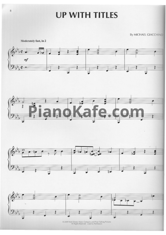 Ноты Michael Giacchino - Up! (Книга нот) - PianoKafe.com