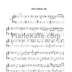 Ноты Taylor Swift - Don't blame me - предпросмотр
