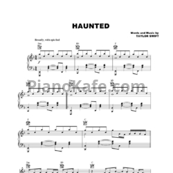 Ноты Taylor Swift - Haunted - предпросмотр