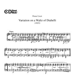 Ноты Ференц Лист - Вариация на вальс Диабелли - предпросмотр