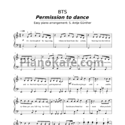 Ноты BTS - Permission to dance