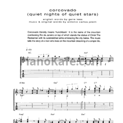 Ноты Antonio Carlos Jobim - Quiet nights of quiet stars (Corcovado) - Guitar Tabs - предпросмотр