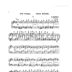Ноты Владимир Ребиков - Три этюда для фортепиано - предпросмотр