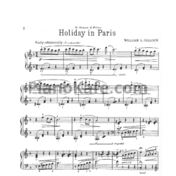 Ноты William Gillock - Holiday in Paris - предпросмотр