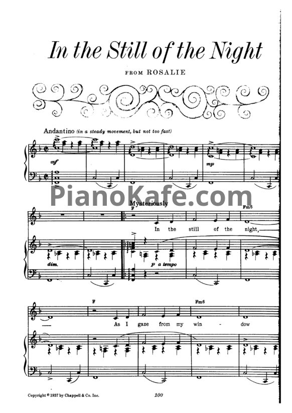 Ноты Cole Porter - In the still of the night - PianoKafe.com