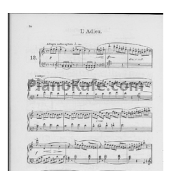 Ноты Фридрих Бургмюллер - Этюд L'Adieu (Op. 100, №12) - предпросмотр