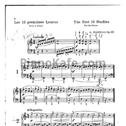 Ноты А. Диабелли - The first 12 studies (Op.125) - предпросмотр