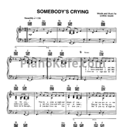 Ноты Chris Isaak - Somebody's crying (Piano solo)