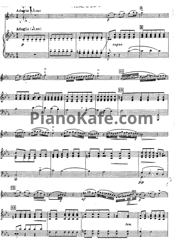 Ноты Б. Марчелло - Адажио (Обработка для гобоя и фортепиано) - PianoKafe.com