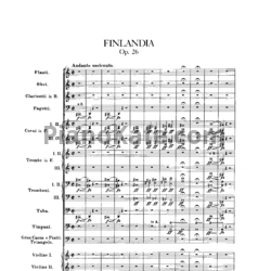 Ноты Ян Сибелиус - Симфоническая поэма "Финляндия" (Op. 26, партитура) - предпросмотр