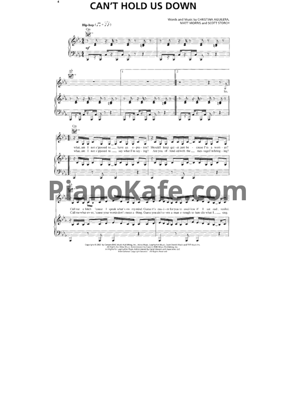 Ноты Christina Aguilera - Stripped (Книга нот) - PianoKafe.com
