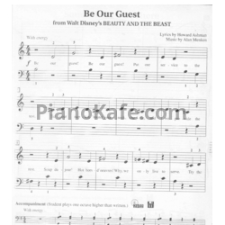 Ноты Alan Menken - Be our guest - предпросмотр