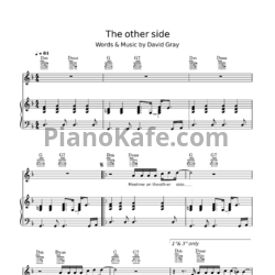 Ноты David Gray - The other side - предпросмотр