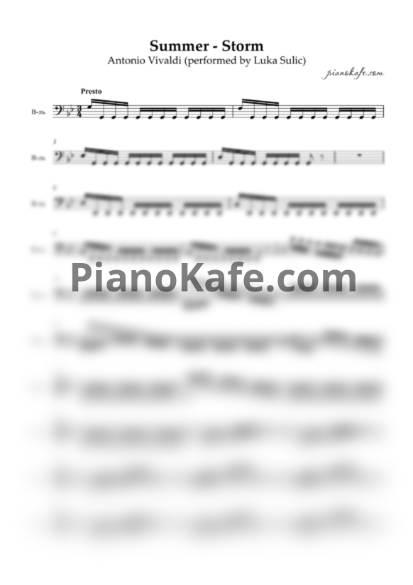 Ноты Luka Šulić - Vivaldi storm - PianoKafe.com