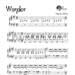 Ноты Vanessa Carlton - Wonder - предпросмотр