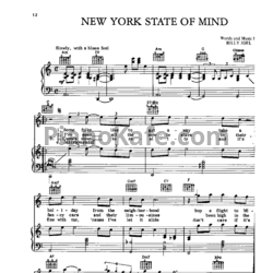 Ноты Billy Joel - New York State of Mind - предпросмотр