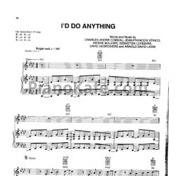 Ноты Simple Plan - I'd do anything - предпросмотр