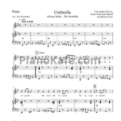 Ноты The Baseballs - Umbrella - предпросмотр