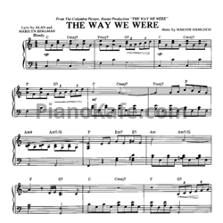 Ноты Barbra Streisand - The way we were (Версия 2) - предпросмотр