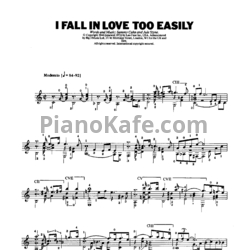 Ноты Sammy Cahn and Jule Styne - I fall in love too easily (Arranged for classic guitar by John Duarte) - предпросмотр
