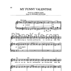 Ноты Frank Sinatra - My funny Valentine - предпросмотр