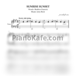 Ноты Jerry Bock - Sunrise sunset (fis-moll)