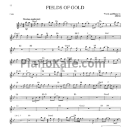 Ноты Sting - Fields of gold (Переложение для флейты) - предпросмотр