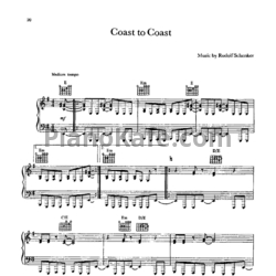 Ноты Scorpions - Coast to coast - предпросмотр