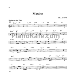 Ноты Bill Evans - Maxine - предпросмотр