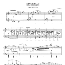Ноты Earl Wild - Etude №5 based on George Gershwin's "Lady be good" - предпросмотр