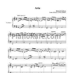 Ноты Richard Galliano - Aria - предпросмотр