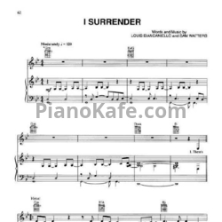 Ноты Celine Dion - I surrender - предпросмотр