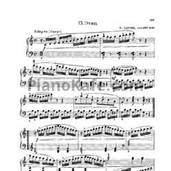 Ноты Карл Черни - Этюд (Соч. 599, №61) - предпросмотр