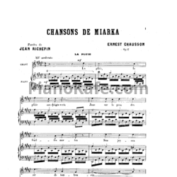 Ноты Эрнест Шоссон - Chansons de Miarka. La pluie (Op. 17)