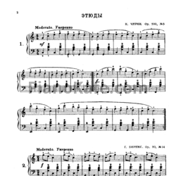 Ноты Г. Тышкевич - Этюды для баяна. 1-2 курс музыкальных школ - предпросмотр
