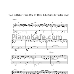 Ноты Boys Like Girls feat. Taylor Swift - Two is better than one - предпросмотр