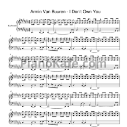 Ноты Armin Van Buuren - I don’t own you - предпросмотр