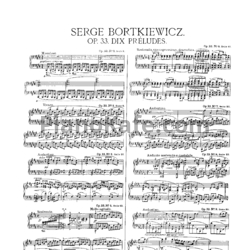 Ноты С. Борткевич - Десять прелюдий (Op. 33) - предпросмотр