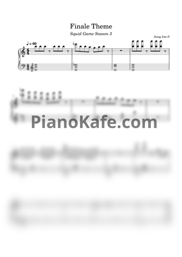 Ноты Jung Jae-il - Squid Game Finale (Season 3) - PianoKafe.com