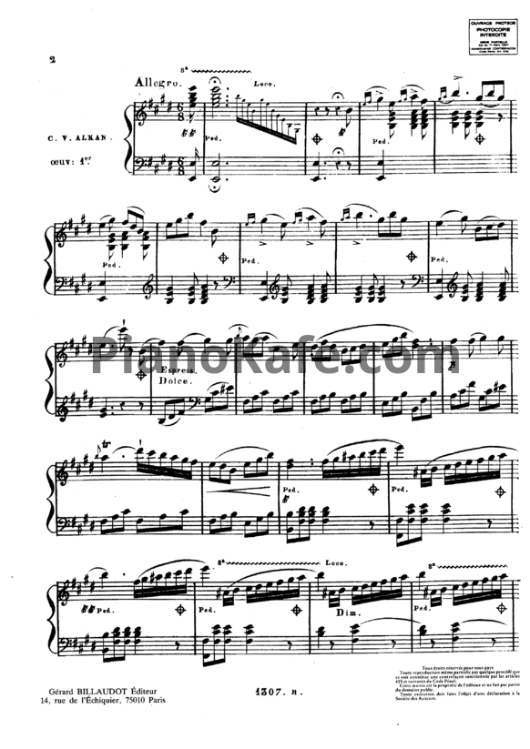 Ноты Шарль Алькан - Вариации на тему из фортепианного концерта No.3 Д. Штайбельта (Op. 1) - PianoKafe.com