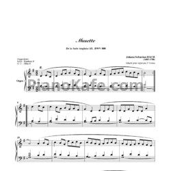 Ноты И. Бах - Musette (BWV 808) - предпросмотр