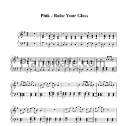 Ноты Pink - Raise your glass - предпросмотр
